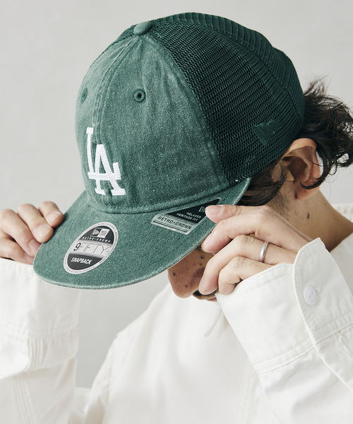 NEW ERA（ニューエラ）の「【NEW ERA / ニューエラ】別注 LA Dodgers Wash Mesh CAP（キャップ・メンズ・グレー/ブルー/グリーン・FREE）」の3枚目の写真