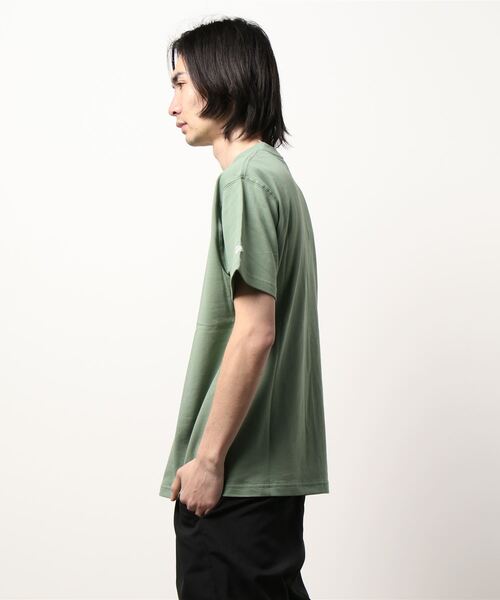 NEW ERA（ニューエラ）の「【NEW ERA】半袖 コットン Tシャツ ボックスロゴ レギュラーフィット（Tシャツ/カットソー・メンズ・グリーン系その他/ベージュ系その他・S/M/XL/L）」の7枚目の写真