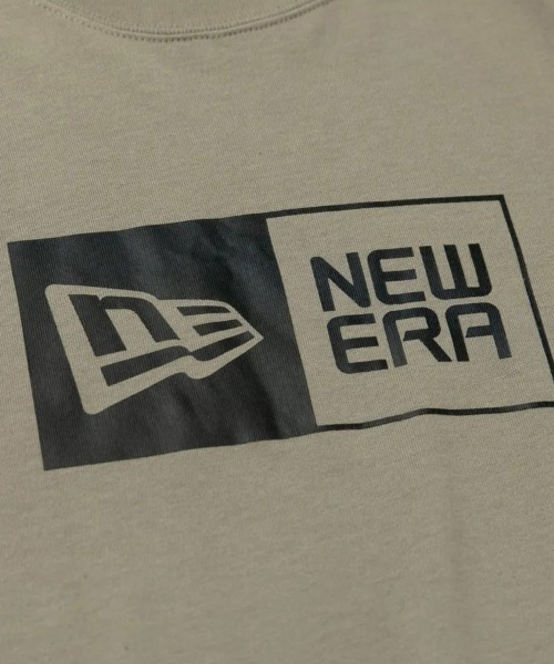 NEW ERA（ニューエラ）の「【NEW ERA】半袖 コットン Tシャツ ボックスロゴ レギュラーフィット（Tシャツ/カットソー・メンズ・グリーン系その他/ベージュ系その他・S/M/XL/L）」の4枚目の写真