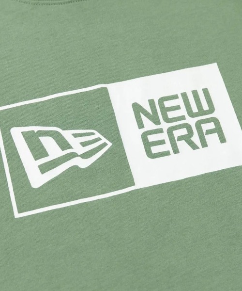 NEW ERA（ニューエラ）の「【NEW ERA】半袖 コットン Tシャツ ボックスロゴ レギュラーフィット（Tシャツ/カットソー・メンズ・グリーン系その他/ベージュ系その他・S/M/XL/L）」の6枚目の写真