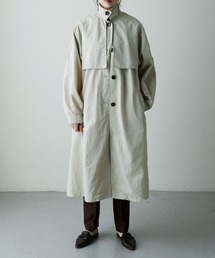 etoll. | スタンドカラー＆ステンカラー2wayロングコート(トレンチコート)