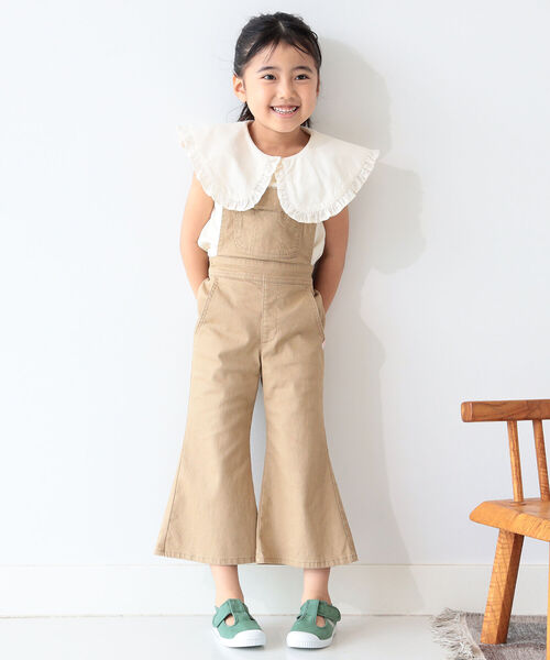 B:MING by BEAMS(ビーミングバイビームス)の「UNIVERSAL OVERALL × B:MING by BEAMS / 別注 サロペット(110~150cm)(サロペット/オーバーオール・キッズ・ベージュ/ブルー・150/110/130/140/120)」の3枚目の写真