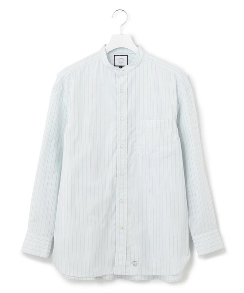セール】【UNISEX】ストライプバンドカラー シャツ（シャツ