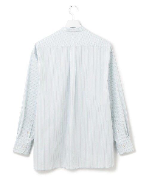 J.PRESS YORK STREET(ジェイプレスヨークストリート)の「【UNISEX】ストライプバンドカラー シャツ(シャツ/ブラウス・メンズ・サックスブルー系1/パープル系1/ピンク系1・SMALL/LARGE/X-LARGE/MEDIUM)」の8枚目の写真