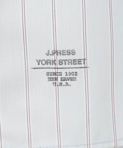 J.PRESS YORK STREET(ジェイプレスヨークストリート)の「【UNISEX】ストライプバンドカラー シャツ(シャツ/ブラウス・メンズ・サックスブルー系1/パープル系1/ピンク系1・SMALL/LARGE/X-LARGE/MEDIUM)」の12枚目の写真