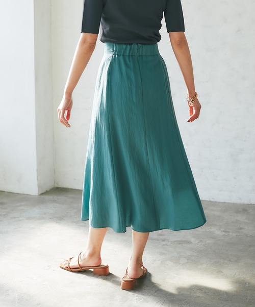 RIVE DROITE（リヴドロワ）の「ツイルタックスカート（スカート・レディース・ベージュ/グリーン/オレンジ・36/38）」の3枚目の写真