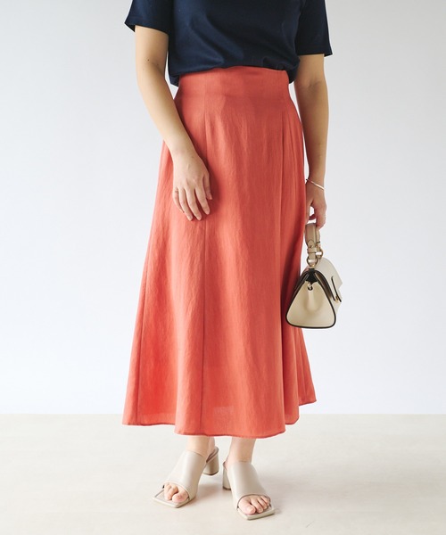 RIVE DROITE（リヴドロワ）の「ツイルタックスカート（スカート・レディース・ベージュ/グリーン/オレンジ・36/38）」の10枚目の写真