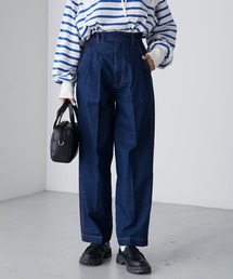 forksy. | 【forksy.】デニム2タックセンタープレステーパードパンツ(デニムパンツ)