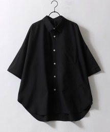 Oversize Drop shoulder Stretch shirt/オーバーサイズ ドロップショルダー ストレッチ シャツ