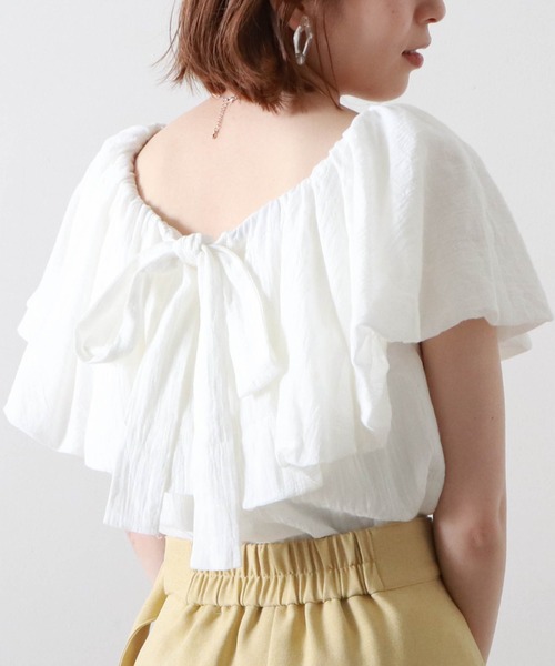 Cheek（チーク）の「バルーンオフショルブラウス（シャツ/ブラウス・レディース・ブラック/オフホワイト/ピンク・MEDIUM）」の17枚目の写真