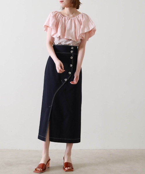 Cheek（チーク）の「バルーンオフショルブラウス（シャツ/ブラウス・レディース・ブラック/オフホワイト/ピンク・MEDIUM）」の21枚目の写真