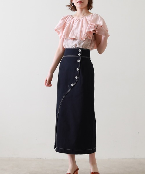 Cheek（チーク）の「バルーンオフショルブラウス（シャツ/ブラウス・レディース・ブラック/オフホワイト/ピンク・MEDIUM）」の22枚目の写真