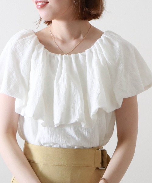 Cheek（チーク）の「バルーンオフショルブラウス（シャツ/ブラウス・レディース・ブラック/オフホワイト/ピンク・MEDIUM）」の19枚目の写真