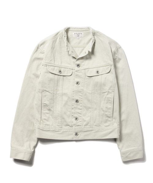 BEAMS（ビームス）の「○BEAMS / ノーカラー ジ-ジャン（デニムジャケット・メンズ・ブラック/ホワイト系その他・LARGE/SMALL/MEDIUM）」の11枚目の写真
