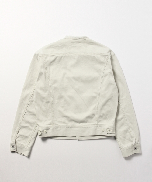 BEAMS（ビームス）の「○BEAMS / ノーカラー ジ-ジャン（デニムジャケット・メンズ・ブラック/ホワイト系その他・LARGE/SMALL/MEDIUM）」の14枚目の写真