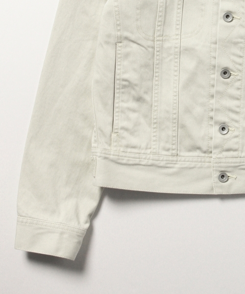 BEAMS（ビームス）の「○BEAMS / ノーカラー ジ-ジャン（デニムジャケット・メンズ・ブラック/ホワイト系その他・LARGE/SMALL/MEDIUM）」の6枚目の写真