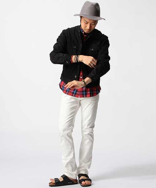 BEAMS（ビームス）の「○BEAMS / ノーカラー ジ-ジャン（デニムジャケット・メンズ・ブラック/ホワイト系その他・LARGE/SMALL/MEDIUM）」の20枚目の写真