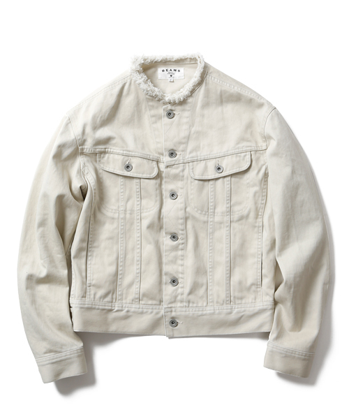 BEAMS（ビームス）の「○BEAMS / ノーカラー ジ-ジャン（デニムジャケット・メンズ・ブラック/ホワイト系その他・LARGE/SMALL/MEDIUM）」の21枚目の写真