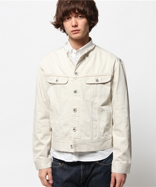 BEAMS（ビームス）の「○BEAMS / ノーカラー ジ-ジャン（デニムジャケット・メンズ・ブラック/ホワイト系その他・LARGE/SMALL/MEDIUM）」の15枚目の写真