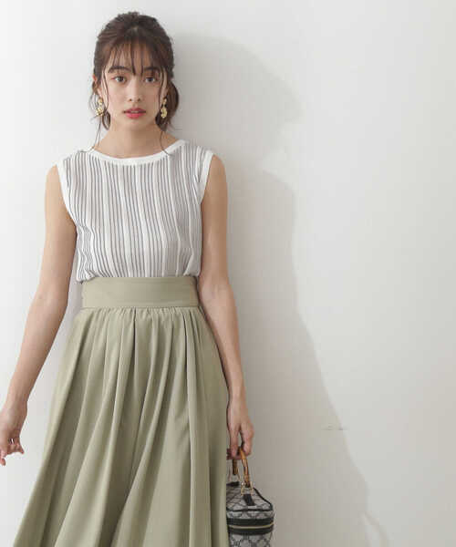 PROPORTION BODY DRESSING（プロポーションボディドレッシング）の「タックスリーブニットプルオーバー / 1212170506（ニット/セーター・レディース・レッド/ベージュ/ホワイト系その他・FREE）」の6枚目の写真