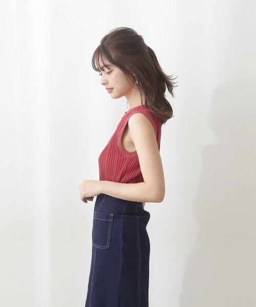 PROPORTION BODY DRESSING（プロポーションボディドレッシング）の「タックスリーブニットプルオーバー / 1212170506（ニット/セーター・レディース・レッド/ベージュ/ホワイト系その他・FREE）」の17枚目の写真