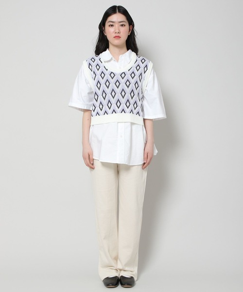 ALAND（エーランド）の「3.3Field Trip／ダイヤモンドニットベスト 2285580（ベスト・レディース・ライトグリーン/ラベンダー・FREE）」の7枚目の写真