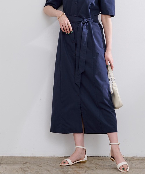 UR'S(ユアーズ)の「タックスリーブキーネックワンピース(ワンピース・レディース・ベージュ/ネイビー・S/M/L)」の20枚目の写真
