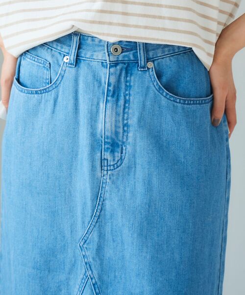 le.coeur blanc（ルクールブラン）の「デニムトラペーズスカート（デニムスカート・レディース・ブラック/ブルー・38/36）」の13枚目の写真