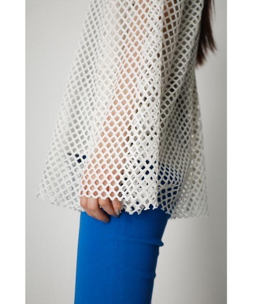 AZUL by moussy(アズールバイマウジー)の「2WAY MESH PULLOVER/2WAYメッシュプルオーバー(Tシャツ/カットソー・レディース・オフホワイト/イエロー系その他/ブラック・FREE)」の17枚目の写真