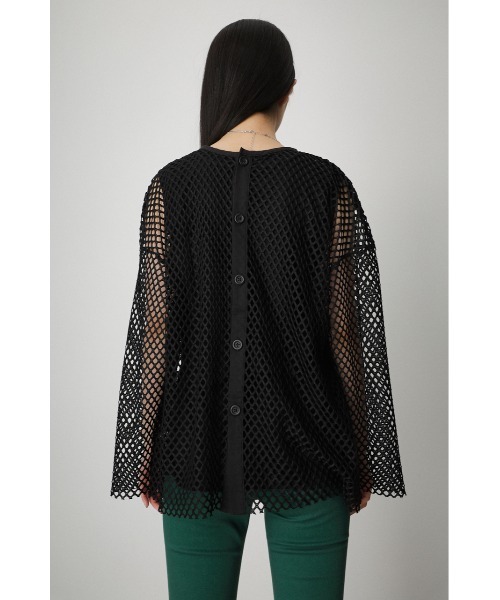 AZUL by moussy(アズールバイマウジー)の「2WAY MESH PULLOVER/2WAYメッシュプルオーバー(Tシャツ/カットソー・レディース・オフホワイト/イエロー系その他/ブラック・FREE)」の18枚目の写真