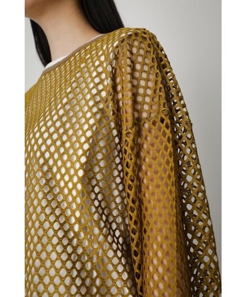 AZUL by moussy(アズールバイマウジー)の「2WAY MESH PULLOVER/2WAYメッシュプルオーバー(Tシャツ/カットソー・レディース・オフホワイト/イエロー系その他/ブラック・FREE)」の15枚目の写真
