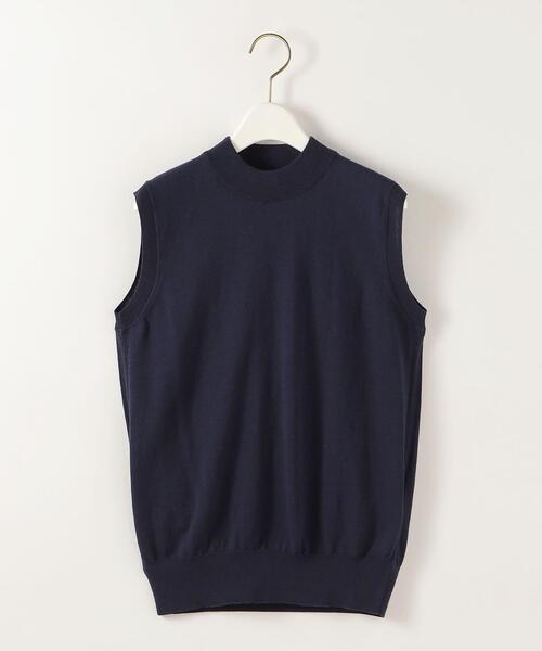 美品✨スティーブンアラン コットンシルク 5分袖 ハイゲージモックネックニット Steven Alan（スティーブンアラン）の「＜Steven Alan＞COTTON SILK