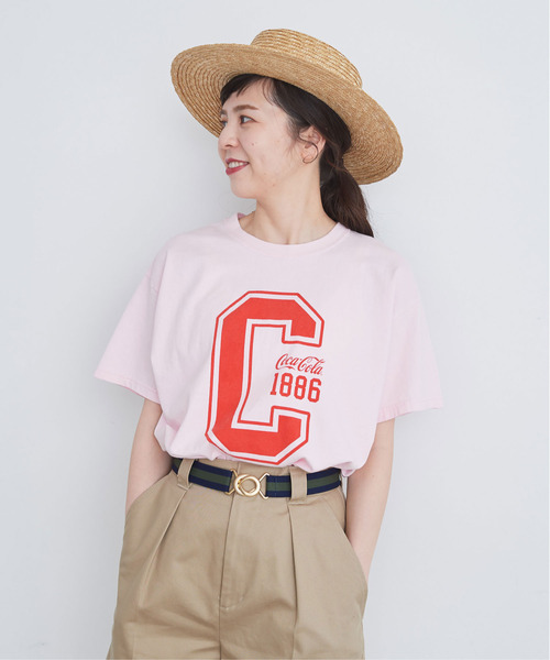 CHILD WOMAN(チャイルドウーマン)の「コカ・コーラコラボ 半袖Tシャツ(Tシャツ/カットソー・レディース・ブラック/レッド/サックスブルー/ピンク・FREE)」の4枚目の写真