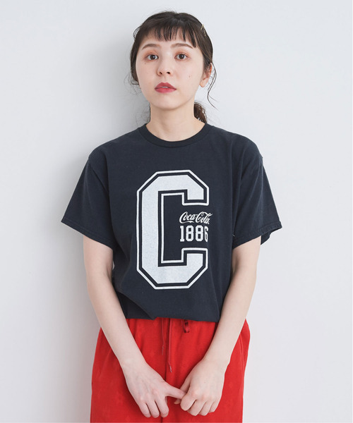 CHILD WOMAN(チャイルドウーマン)の「コカ・コーラコラボ 半袖Tシャツ(Tシャツ/カットソー・レディース・ブラック/レッド/サックスブルー/ピンク・FREE)」の2枚目の写真