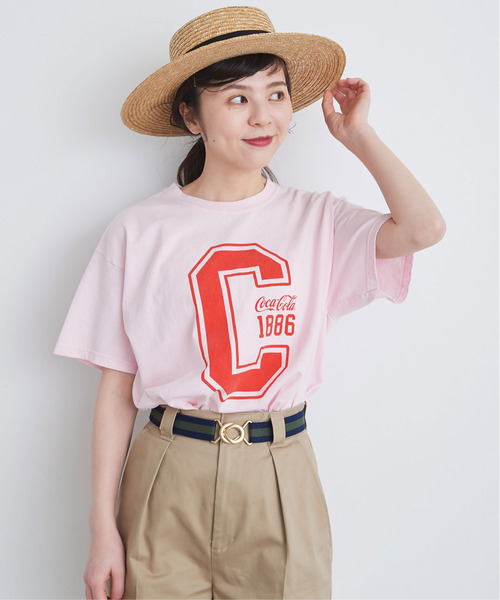 CHILD WOMAN(チャイルドウーマン)の「コカ・コーラコラボ 半袖Tシャツ(Tシャツ/カットソー・レディース・ブラック/レッド/サックスブルー/ピンク・FREE)」の11枚目の写真