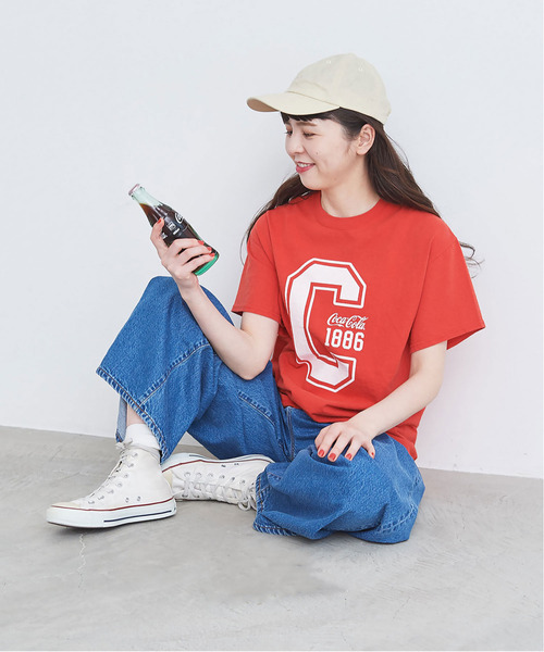 CHILD WOMAN(チャイルドウーマン)の「コカ・コーラコラボ 半袖Tシャツ(Tシャツ/カットソー・レディース・ブラック/レッド/サックスブルー/ピンク・FREE)」の6枚目の写真