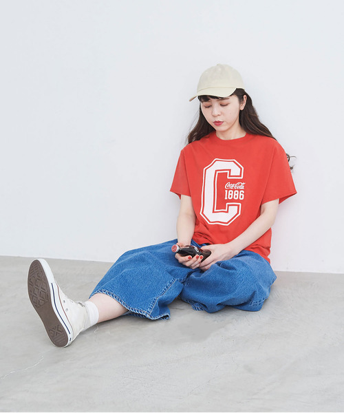 CHILD WOMAN(チャイルドウーマン)の「コカ・コーラコラボ 半袖Tシャツ(Tシャツ/カットソー・レディース・ブラック/レッド/サックスブルー/ピンク・FREE)」の7枚目の写真