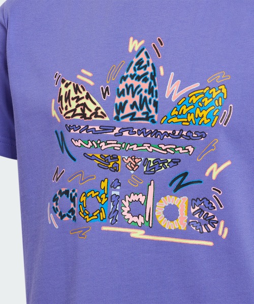 adidas(アディダス)の「ラブ ユナイツ トレフォイル 半袖Tシャツ / アディダスオリジナルス(キッズ/子供用)(Tシャツ/カットソー・キッズ・パープル/ホワイト・130/160/170/150/140)」の8枚目の写真