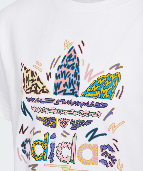 adidas(アディダス)の「ラブ ユナイツ トレフォイル 半袖Tシャツ / アディダスオリジナルス(キッズ/子供用)(Tシャツ/カットソー・キッズ・パープル/ホワイト・130/160/170/150/140)」の5枚目の写真