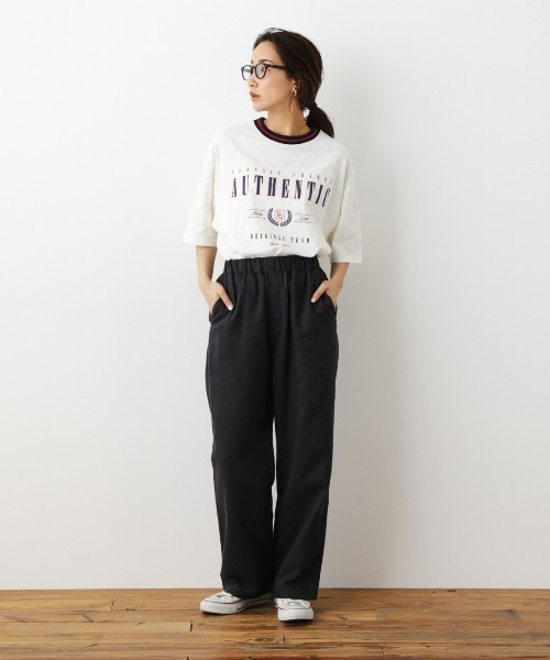 RODEO CROWNS WIDE BOWL（ロデオクラウンズワイドボウル）の「Natuly Linen リラックスパンツ（その他パンツ・レディース・ライトベージュ/ブラック/ダークオレンジ/ピンク・FREE）」の20枚目の写真