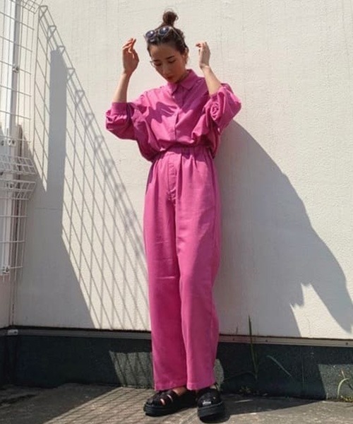 RODEO CROWNS WIDE BOWL（ロデオクラウンズワイドボウル）の「Natuly Linen リラックスパンツ（その他パンツ・レディース・ライトベージュ/ブラック/ダークオレンジ/ピンク・FREE）」の11枚目の写真