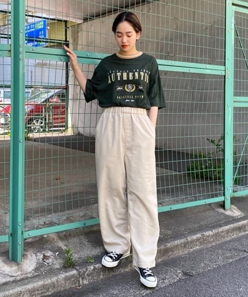 RODEO CROWNS WIDE BOWL（ロデオクラウンズワイドボウル）の「Natuly Linen リラックスパンツ（その他パンツ・レディース・ライトベージュ/ブラック/ダークオレンジ/ピンク・FREE）」の12枚目の写真