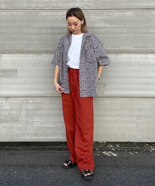 RODEO CROWNS WIDE BOWL（ロデオクラウンズワイドボウル）の「Natuly Linen リラックスパンツ（その他パンツ・レディース・ライトベージュ/ブラック/ダークオレンジ/ピンク・FREE）」の13枚目の写真