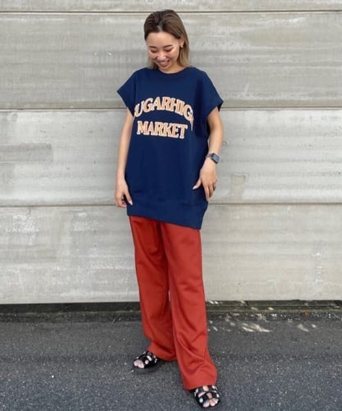 RODEO CROWNS WIDE BOWL（ロデオクラウンズワイドボウル）の「Natuly Linen リラックスパンツ（その他パンツ・レディース・ライトベージュ/ブラック/ダークオレンジ/ピンク・FREE）」の14枚目の写真