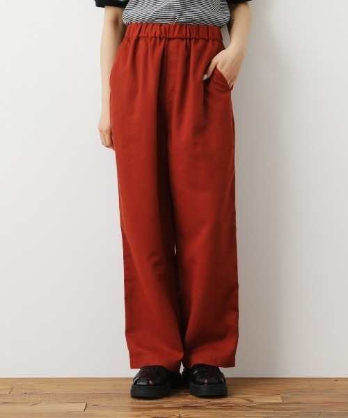 RODEO CROWNS WIDE BOWL（ロデオクラウンズワイドボウル）の「Natuly Linen リラックスパンツ（その他パンツ・レディース・ライトベージュ/ブラック/ダークオレンジ/ピンク・FREE）」の6枚目の写真