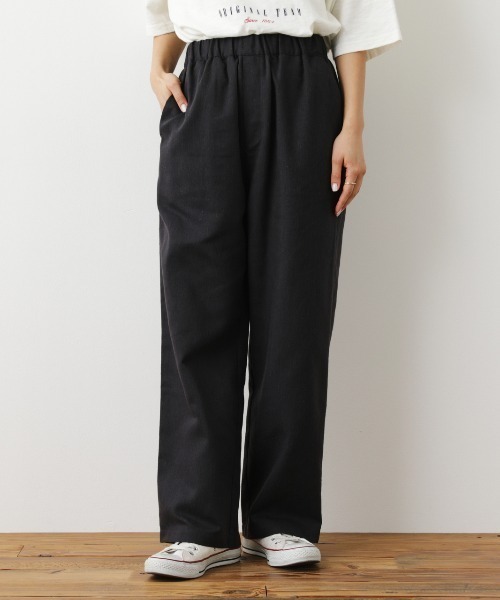 RODEO CROWNS WIDE BOWL（ロデオクラウンズワイドボウル）の「Natuly Linen リラックスパンツ（その他パンツ・レディース・ライトベージュ/ブラック/ダークオレンジ/ピンク・FREE）」の5枚目の写真