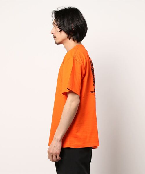 CAMP7（キャンプセブン）の「【CAMP7】ペイズリーボックスＴシャツ（Tシャツ/カットソー・メンズ・ブラック/グリーン/ホワイト/オレンジ・S/M/XL/L）」の5枚目の写真