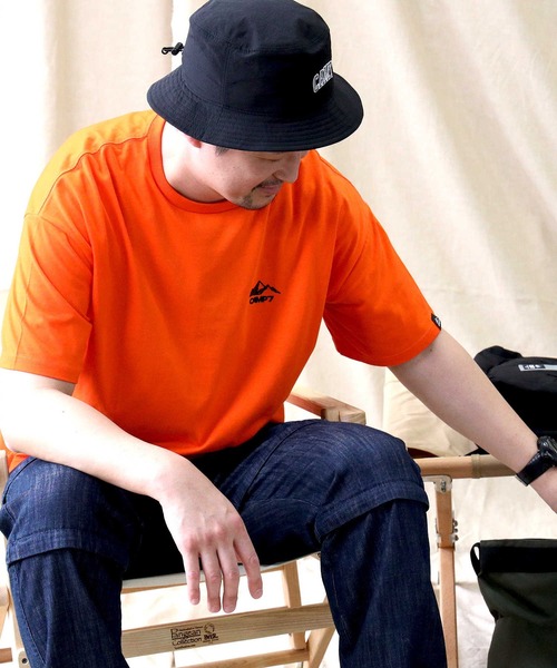 CAMP7（キャンプセブン）の「【CAMP7】ペイズリーボックスＴシャツ（Tシャツ/カットソー・メンズ・ブラック/グリーン/ホワイト/オレンジ・S/M/XL/L）」の21枚目の写真