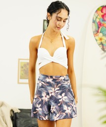 SunriseShell（サンライズシェル）の「【ムラサキスポーツ限定】DEFIANCE/ディファイアンス クロスワイヤービキニ 3点セット ボタニカル柄 花柄 ショートパンツ付き SRS-22G（水着）」