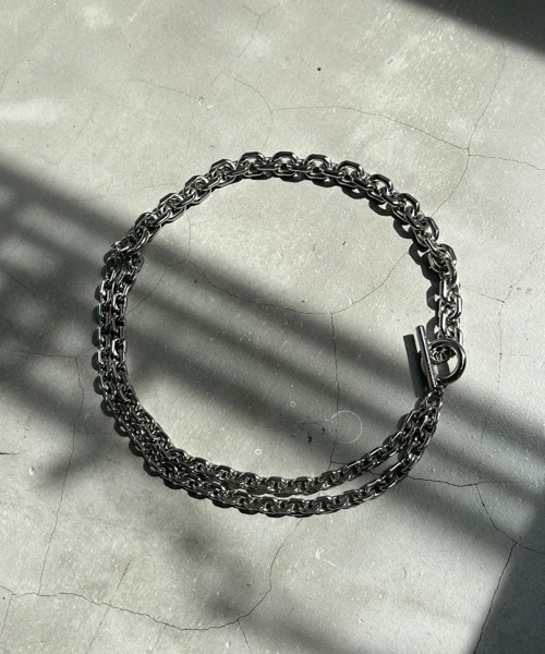 LEGENDA（レジェンダ）の「Mantel Double Chain Necklace  ～Japan Made～ ＊（ネックレス・メンズ・シルバー・FREE）」の11枚目の写真
